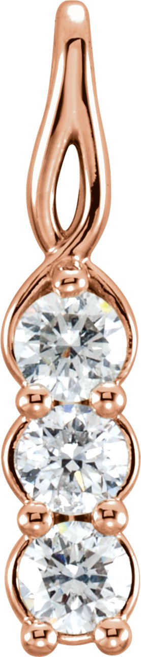 3-Stone Diamantový Prívesok alebo Neosadený