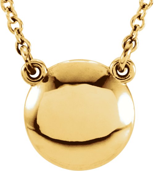 14K Yellow Convex 18" Necklace