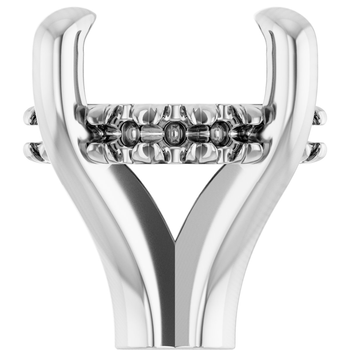4-Prong Claw Hidden Halo-Style Shank Setting
