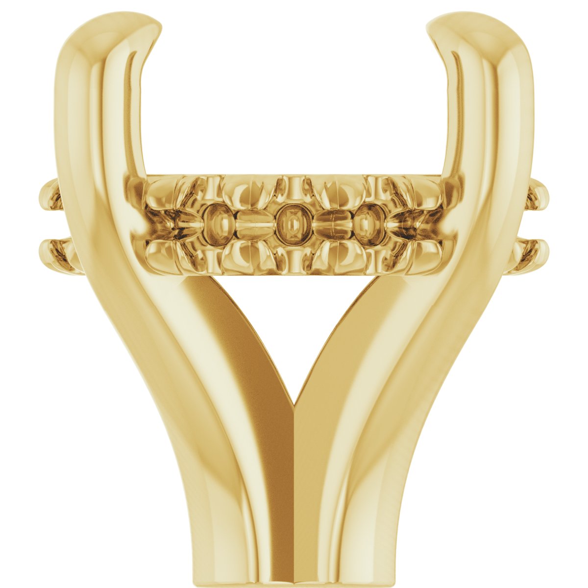 4-Prong Claw Hidden Halo-Style Shank Setting