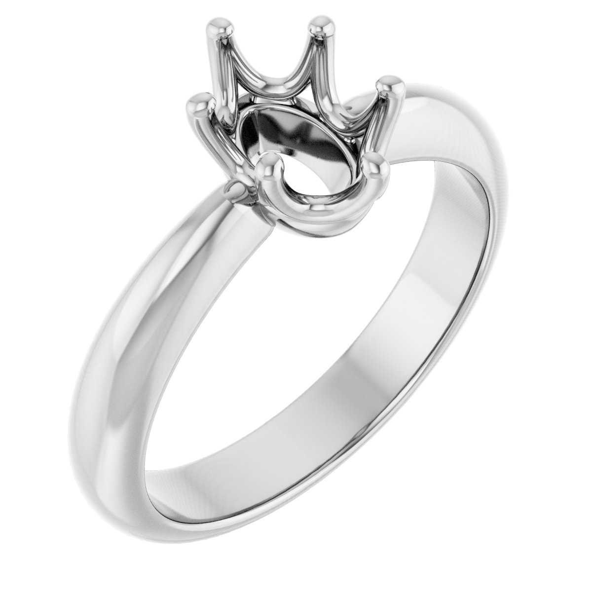 Solitaire Crown-Inspired Engagement Ring
