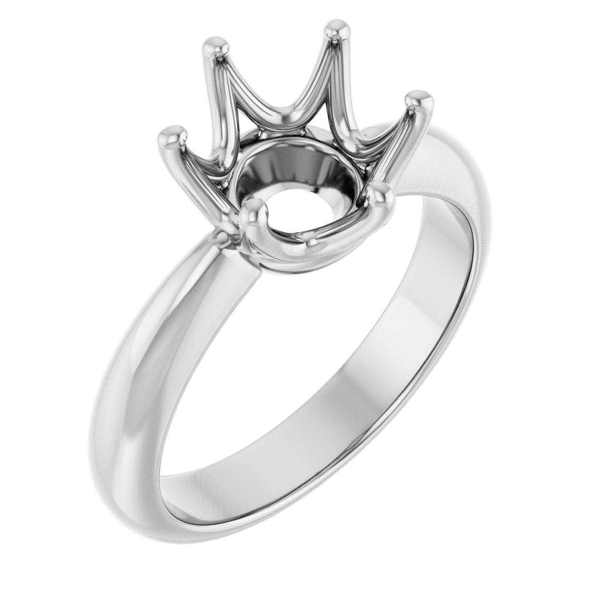 Solitaire Crown-Inspired Engagement Ring