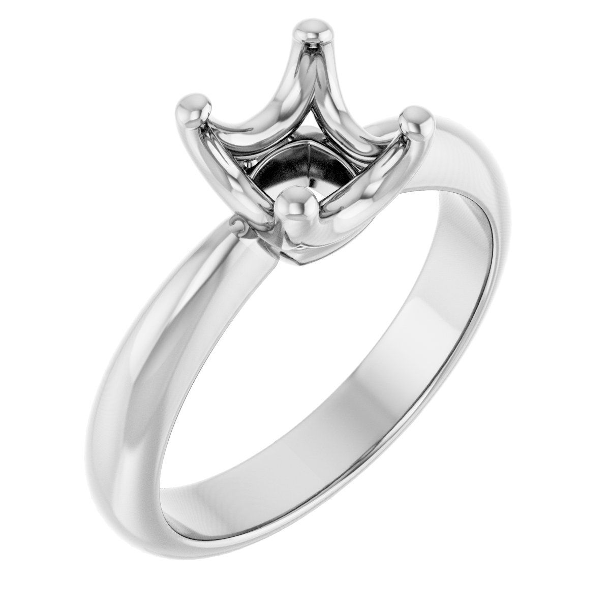 Solitaire Crown-Inspired Engagement Ring