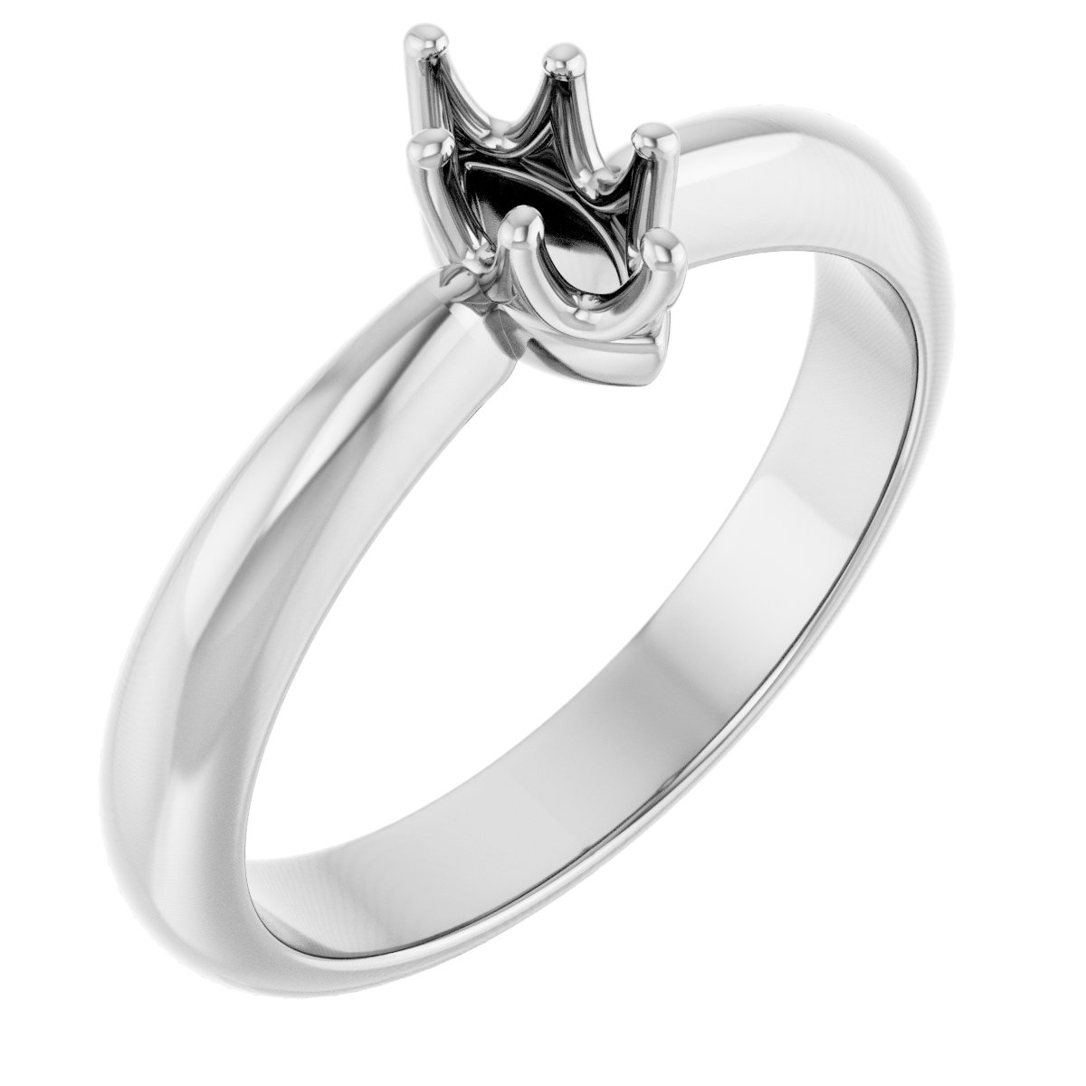 Solitaire Crown-Inspired Engagement Ring