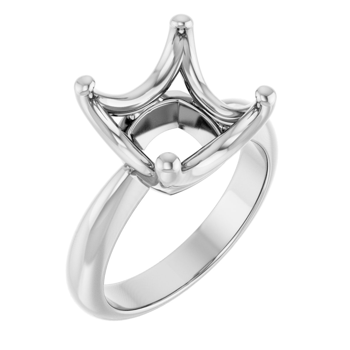 Solitaire Crown-Inspired Engagement Ring