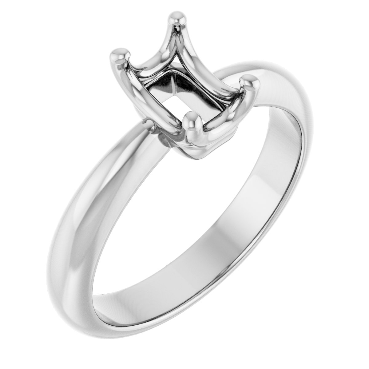 Solitaire Crown-Inspired Engagement Ring