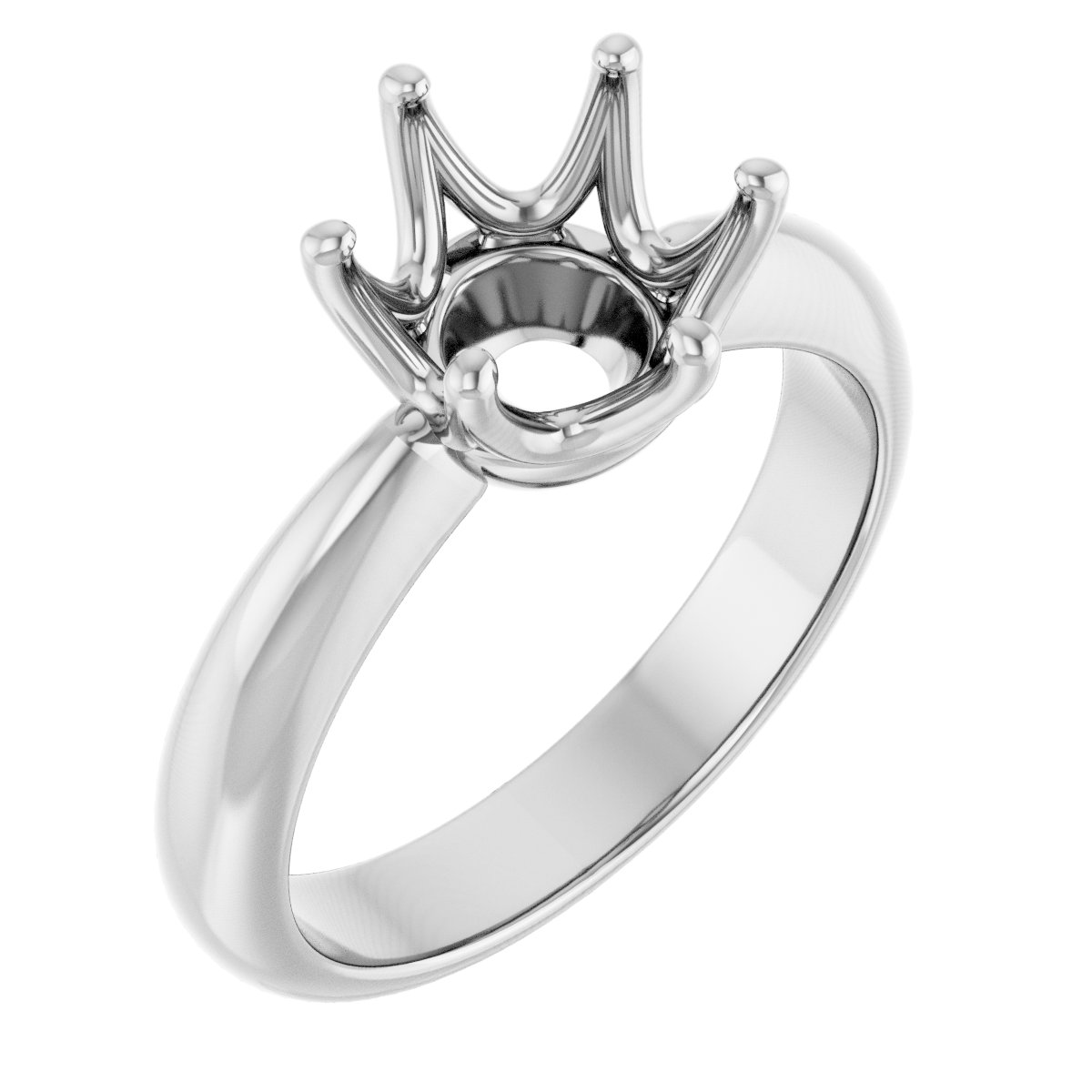 Solitaire Crown-Inspired Engagement Ring