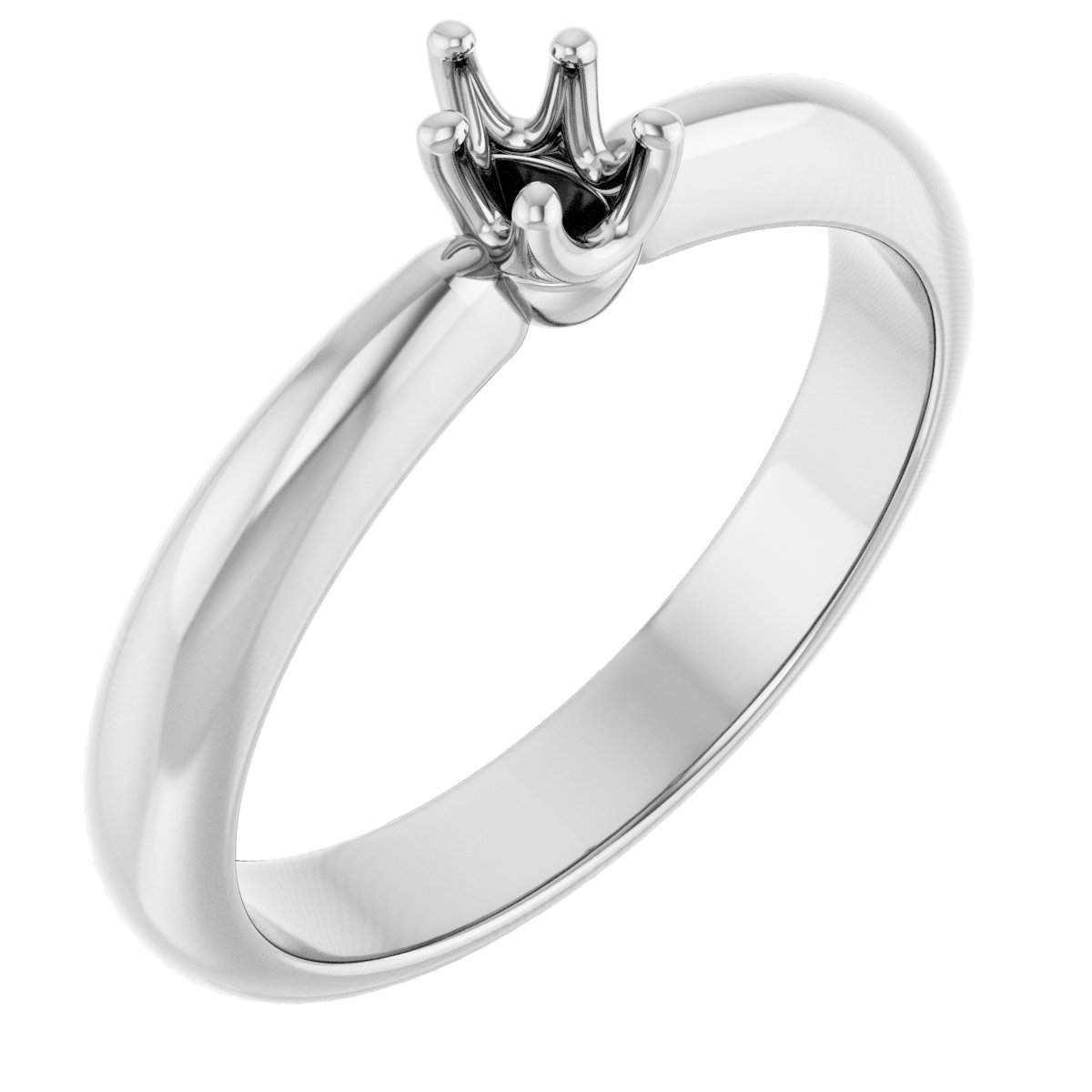 Solitaire Crown-Inspired Engagement Ring