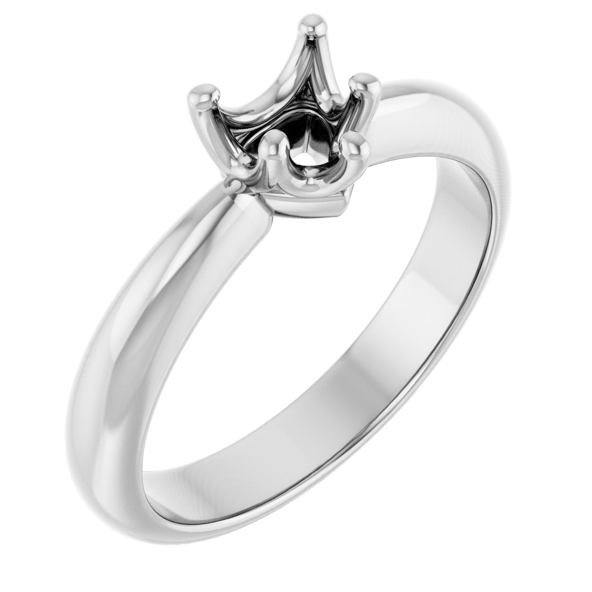 Solitaire Crown-Inspired Engagement Ring