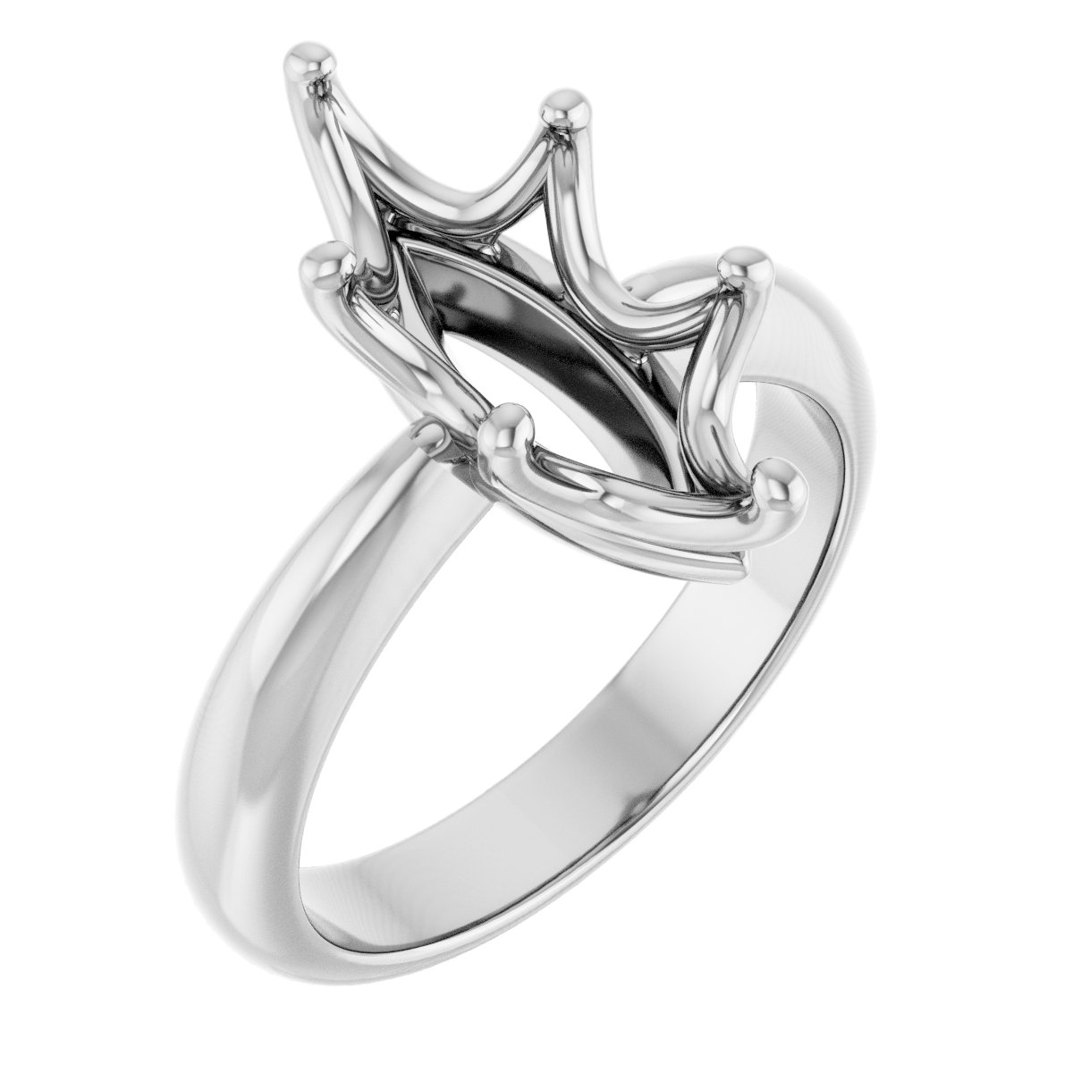 Solitaire Crown-Inspired Engagement Ring