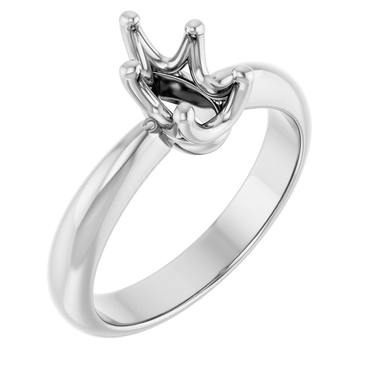 Solitaire Crown-Inspired Engagement Ring