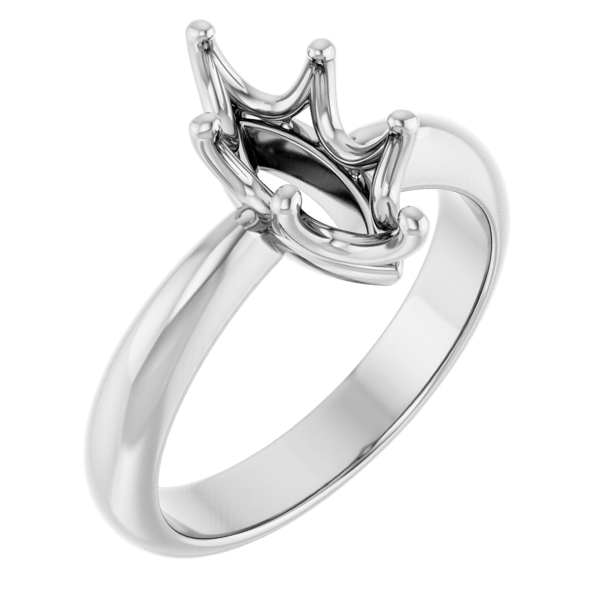 Solitaire Crown-Inspired Engagement Ring