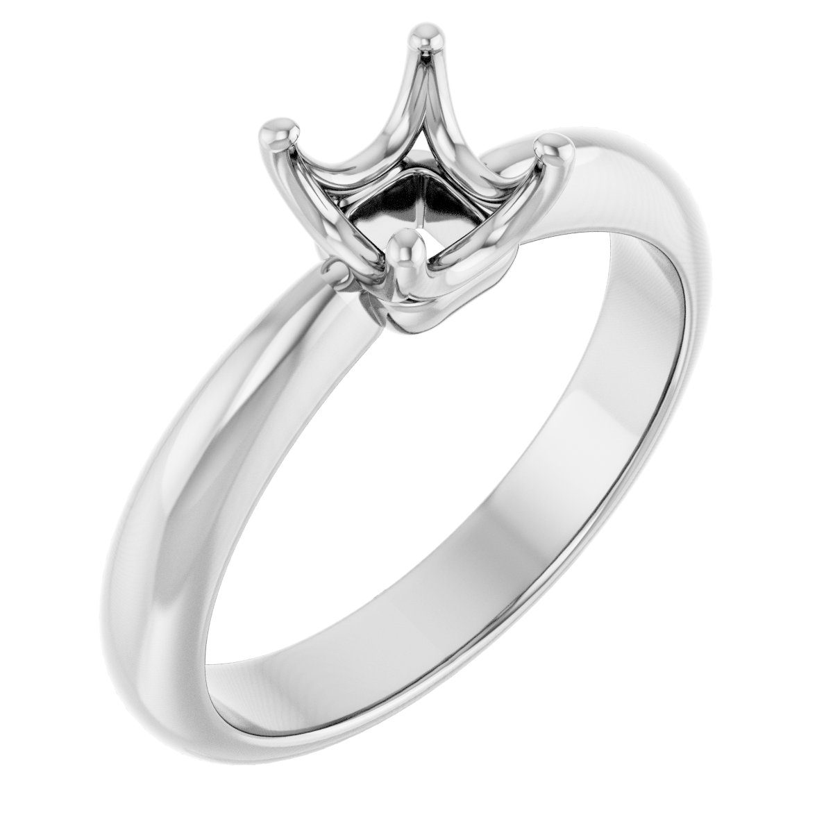 Solitaire Crown-Inspired Engagement Ring