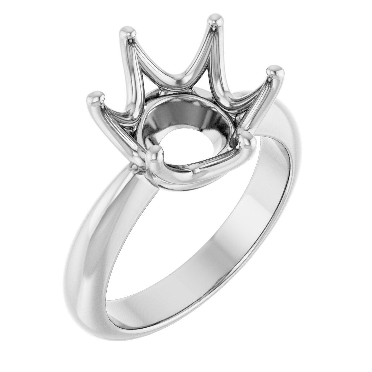 Solitaire Crown-Inspired Engagement Ring