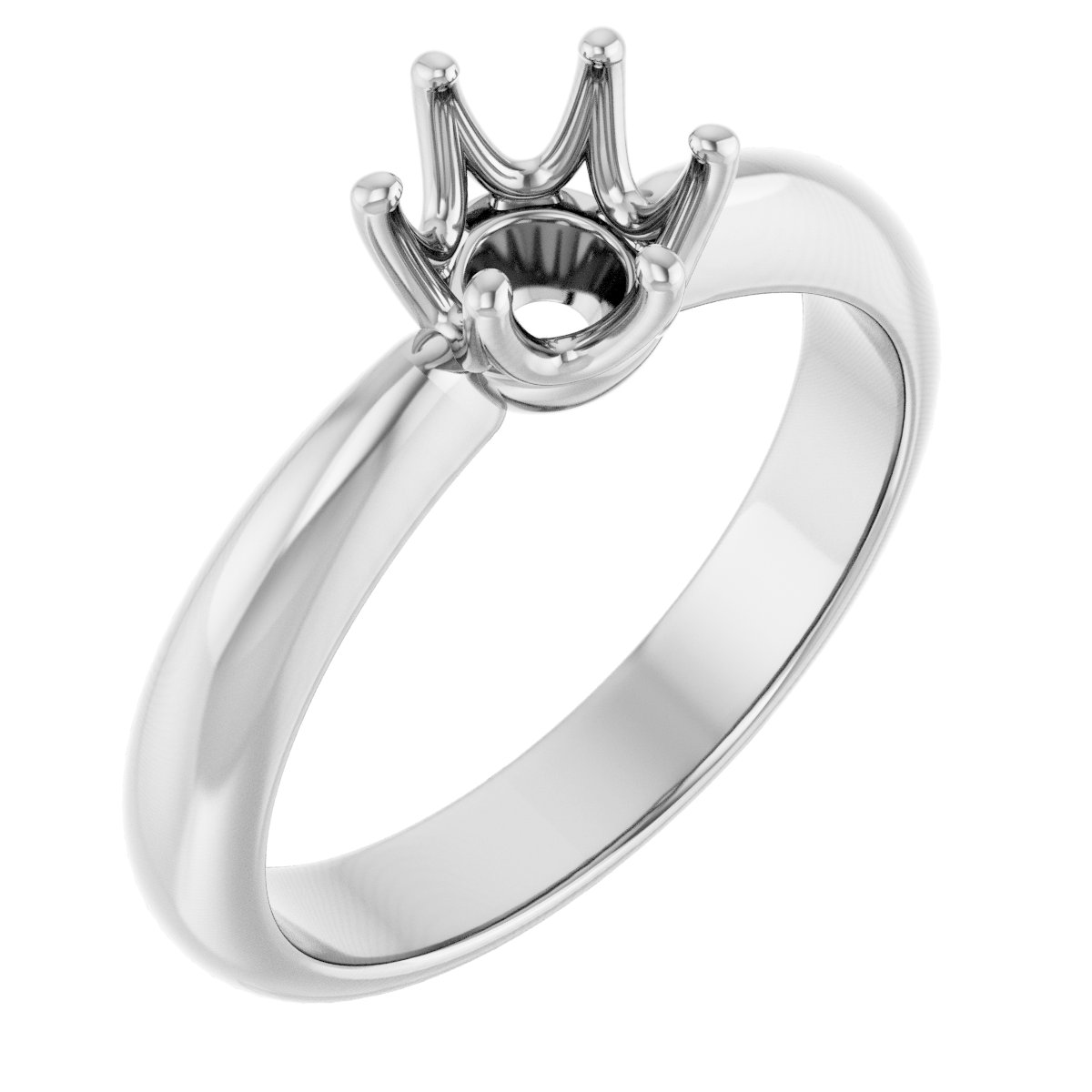 Solitaire Crown-Inspired Engagement Ring