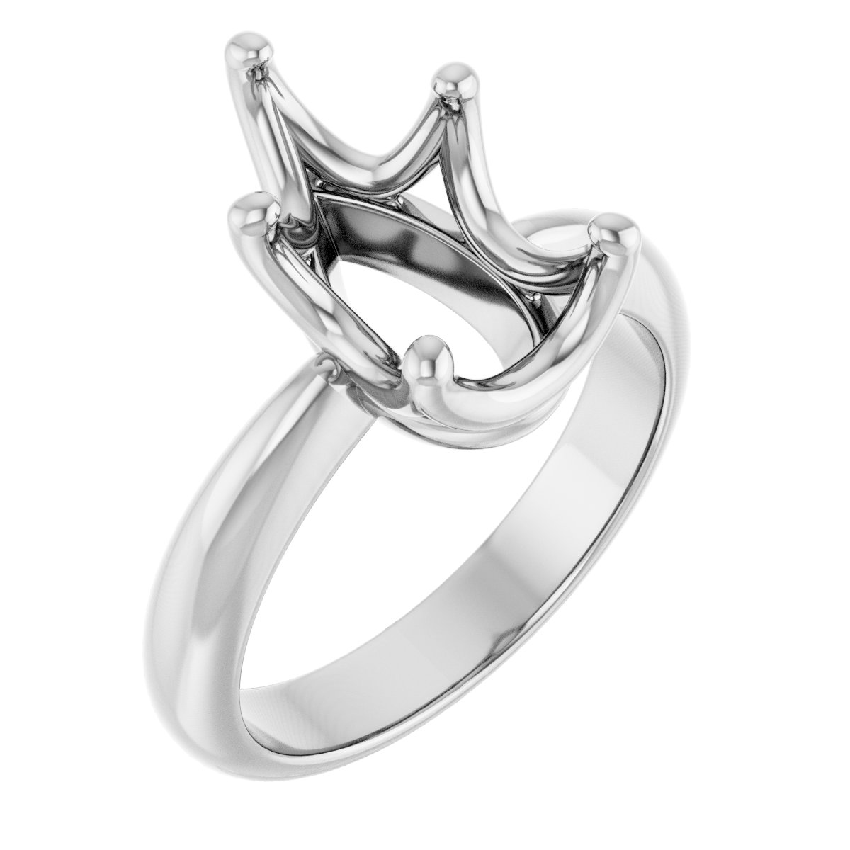 Solitaire Crown-Inspired Engagement Ring