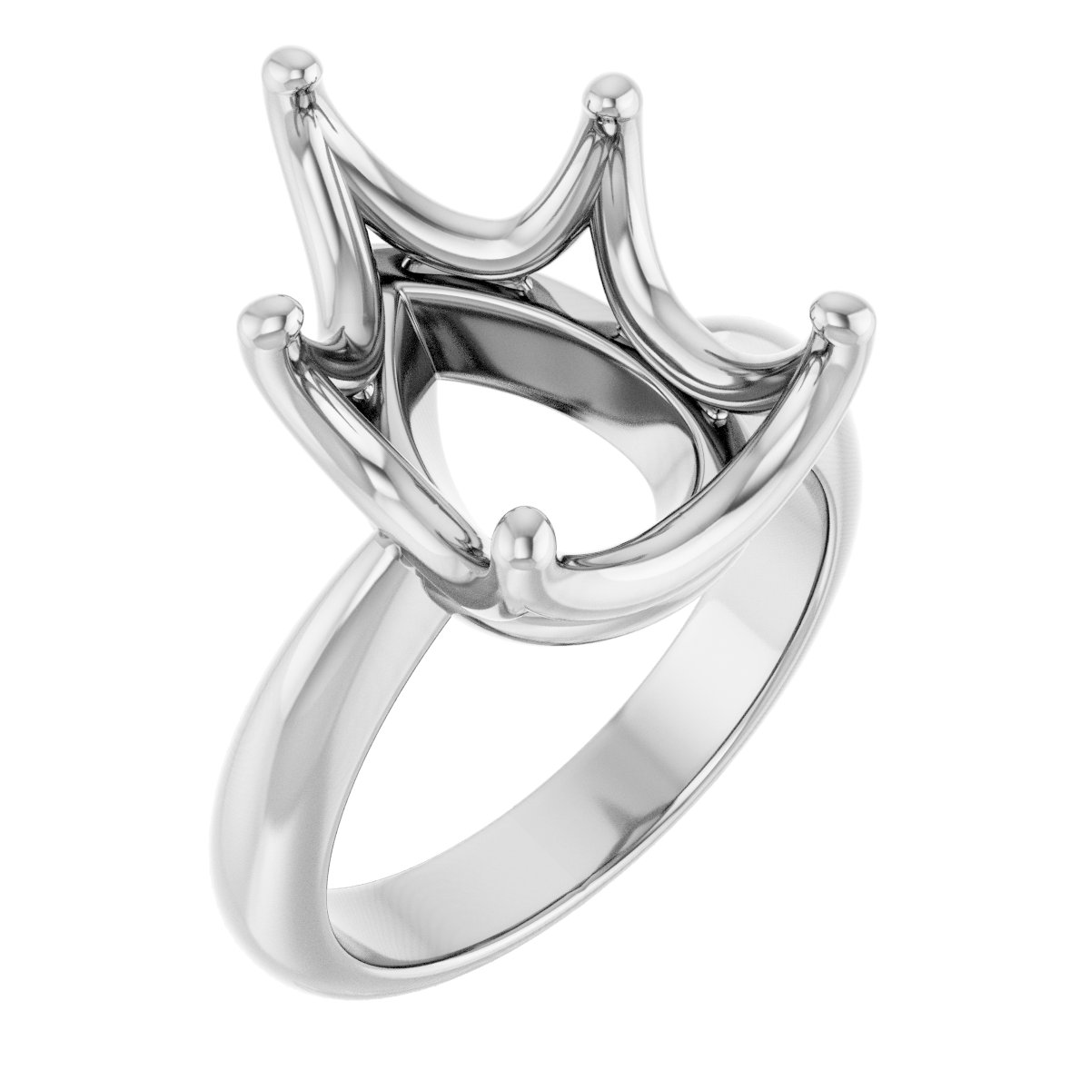 Solitaire Crown-Inspired Engagement Ring