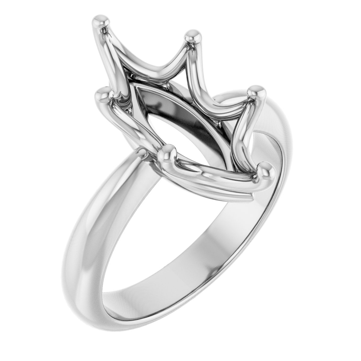 Solitaire Crown-Inspired Engagement Ring