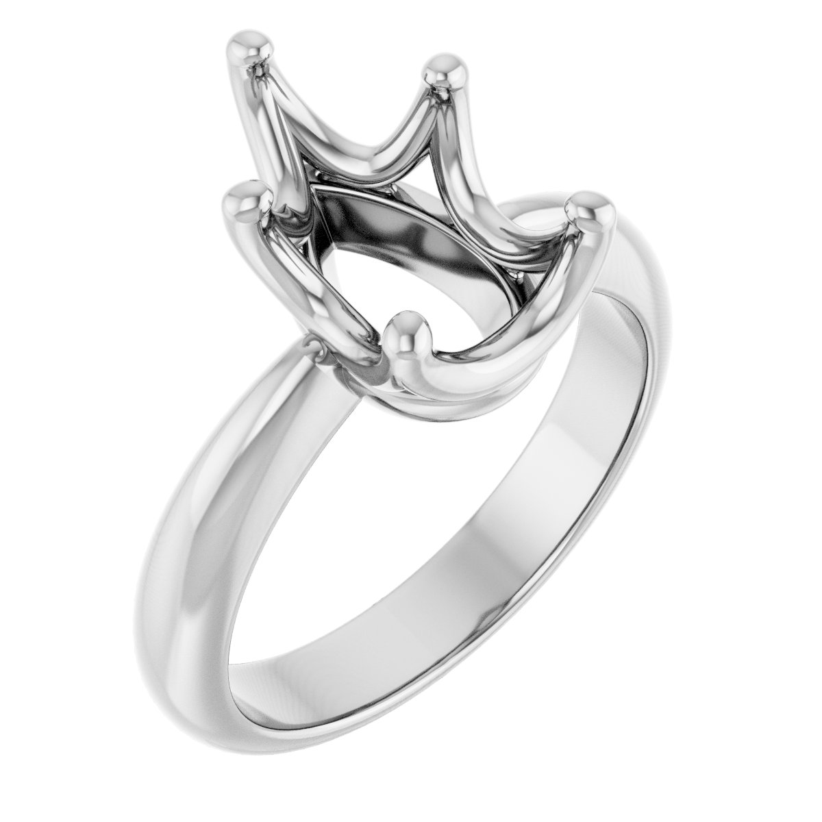 Solitaire Crown-Inspired Engagement Ring