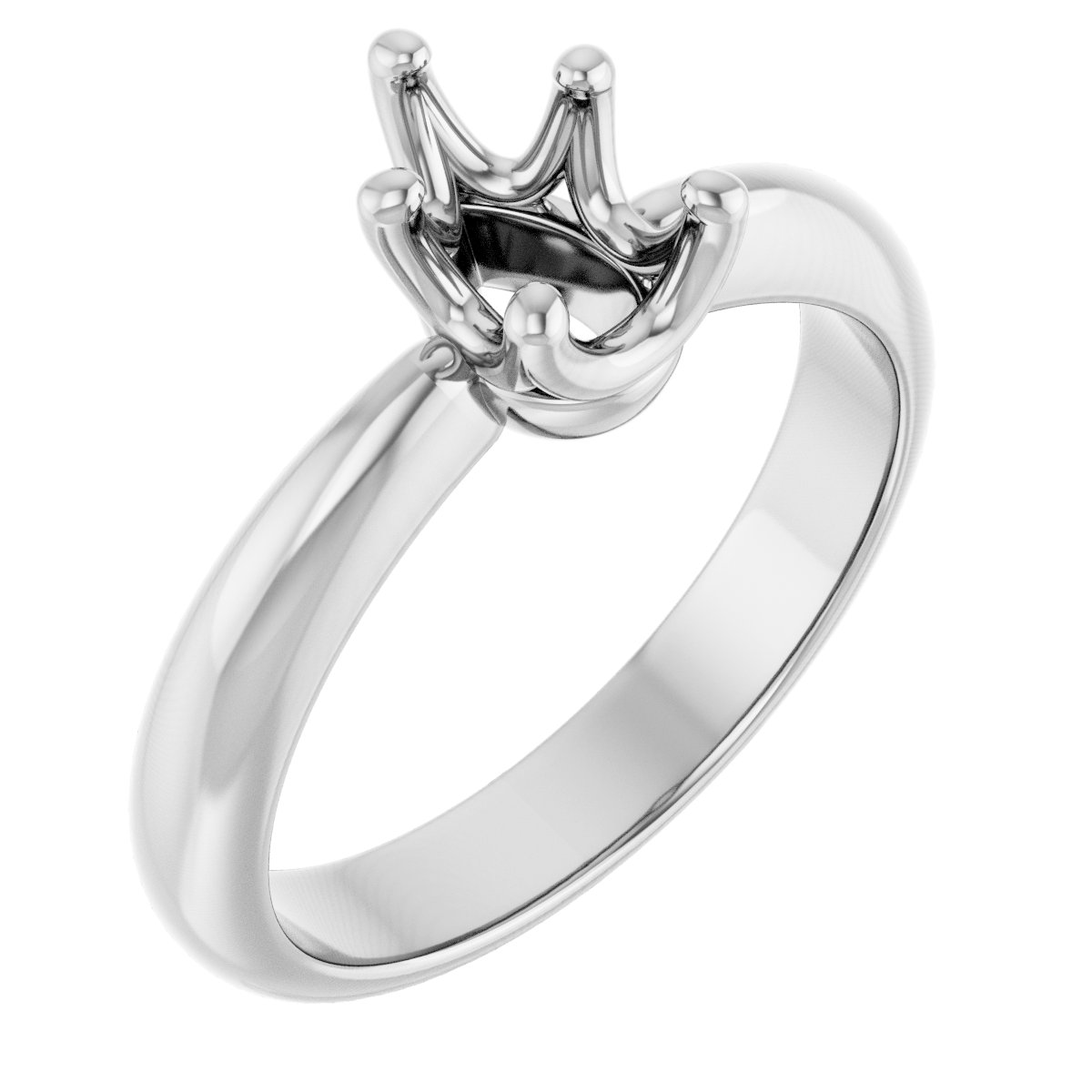 Solitaire Crown-Inspired Engagement Ring
