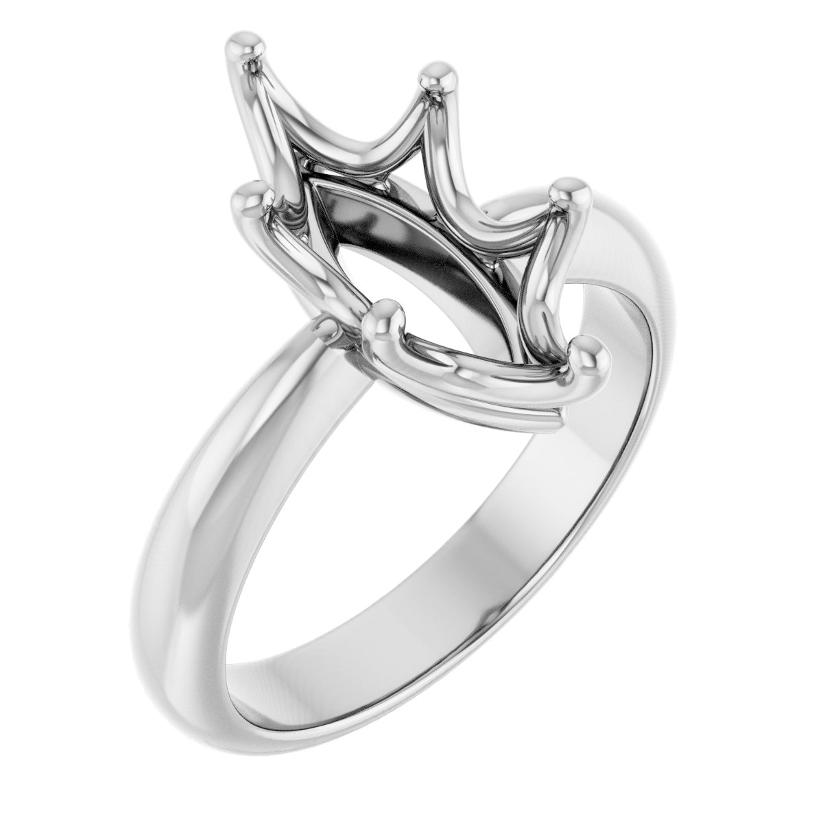 Solitaire Crown-Inspired Engagement Ring