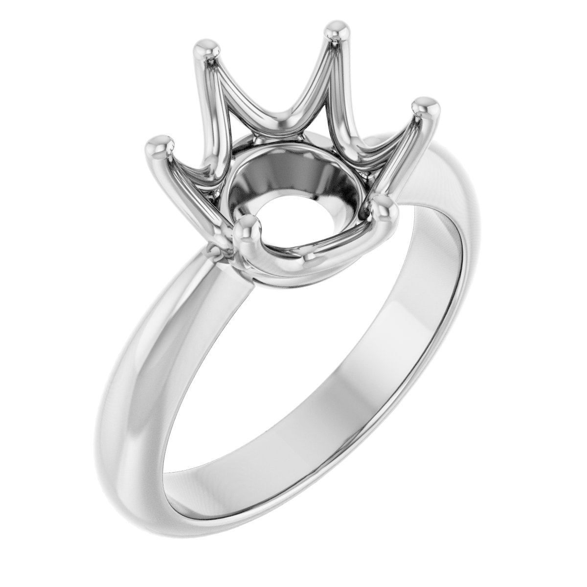 Solitaire Crown-Inspired Engagement Ring