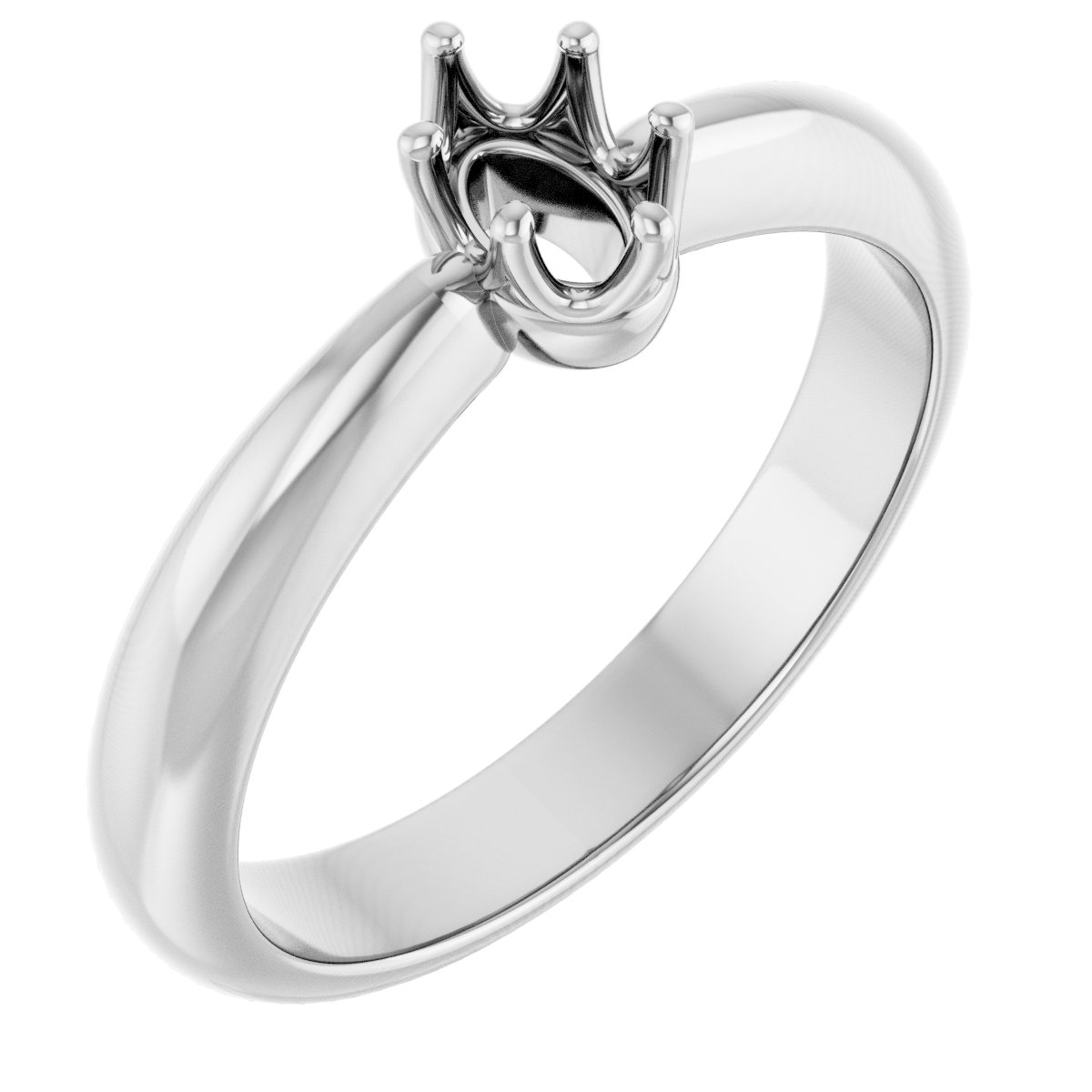 Solitaire Crown-Inspired Engagement Ring