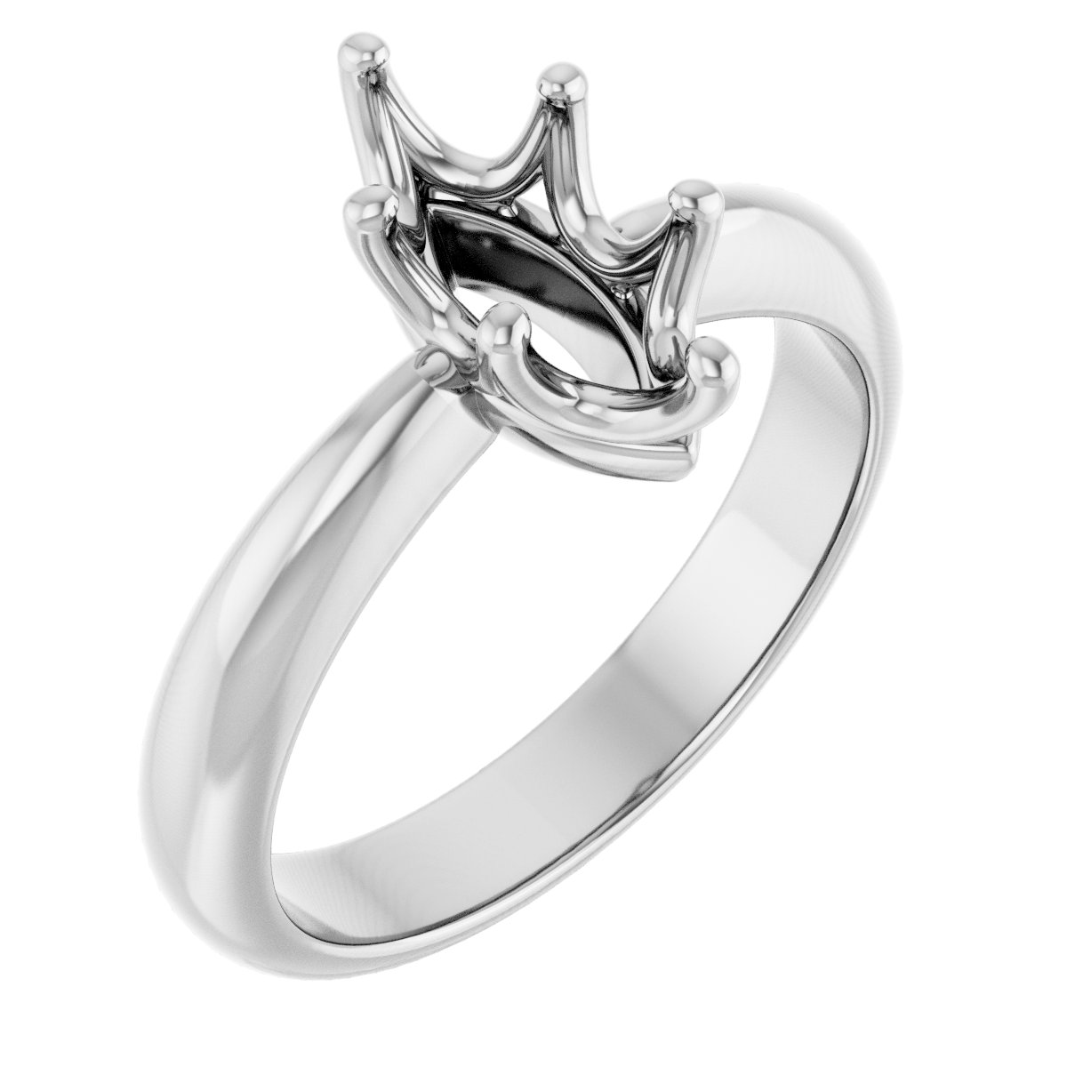 Solitaire Crown-Inspired Engagement Ring