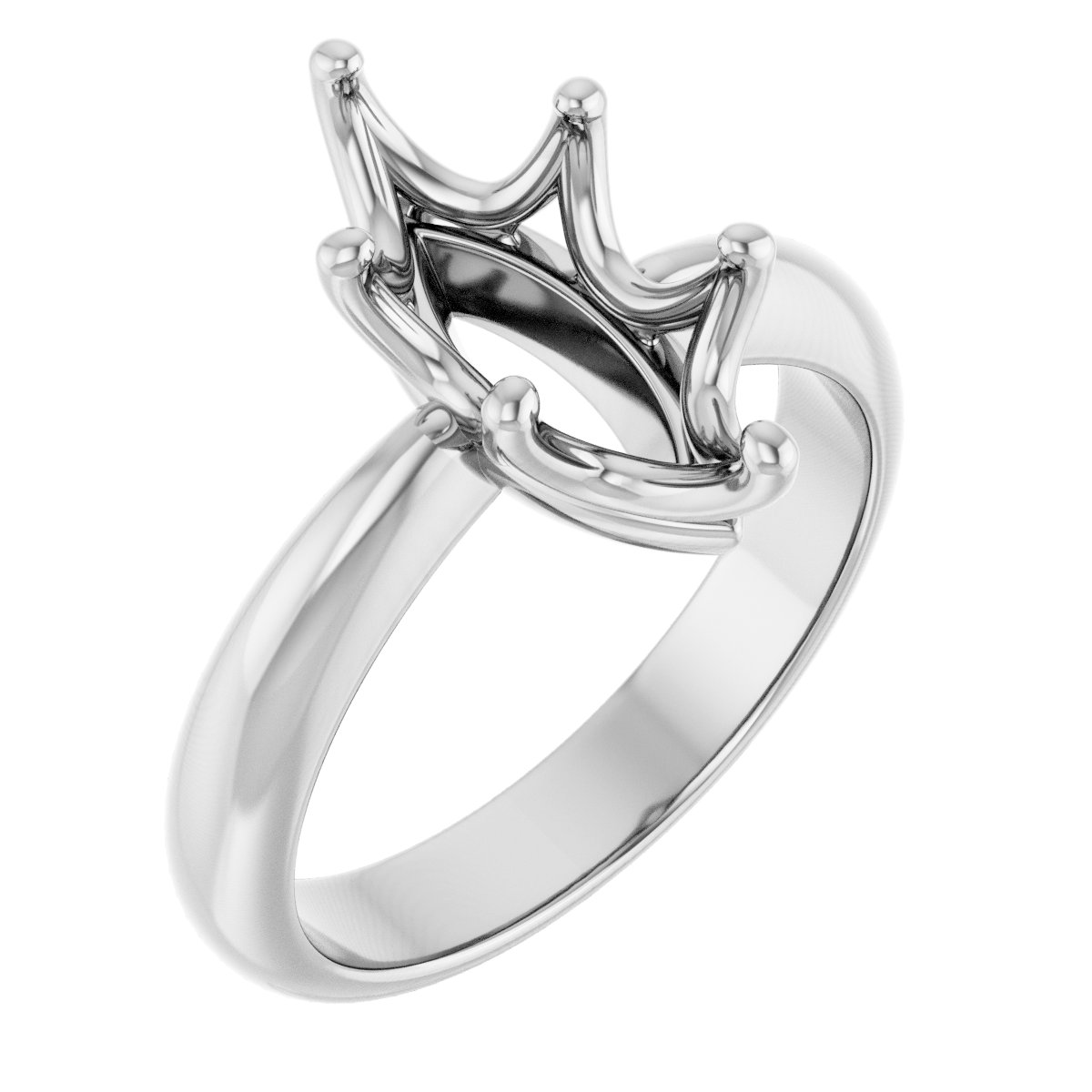 Solitaire Crown-Inspired Engagement Ring