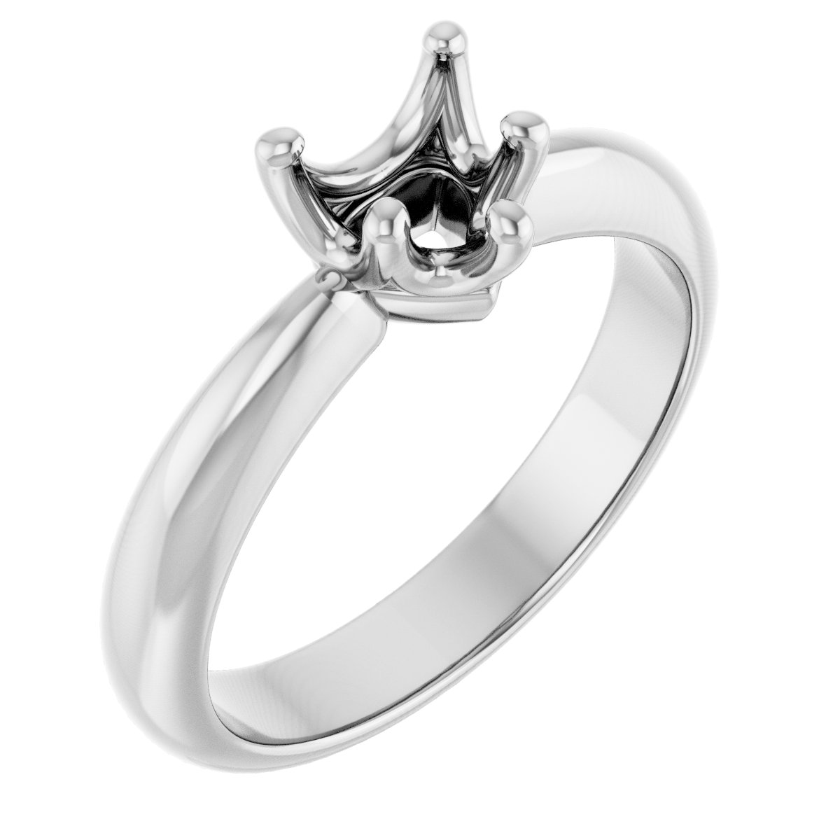 Solitaire Crown-Inspired Engagement Ring