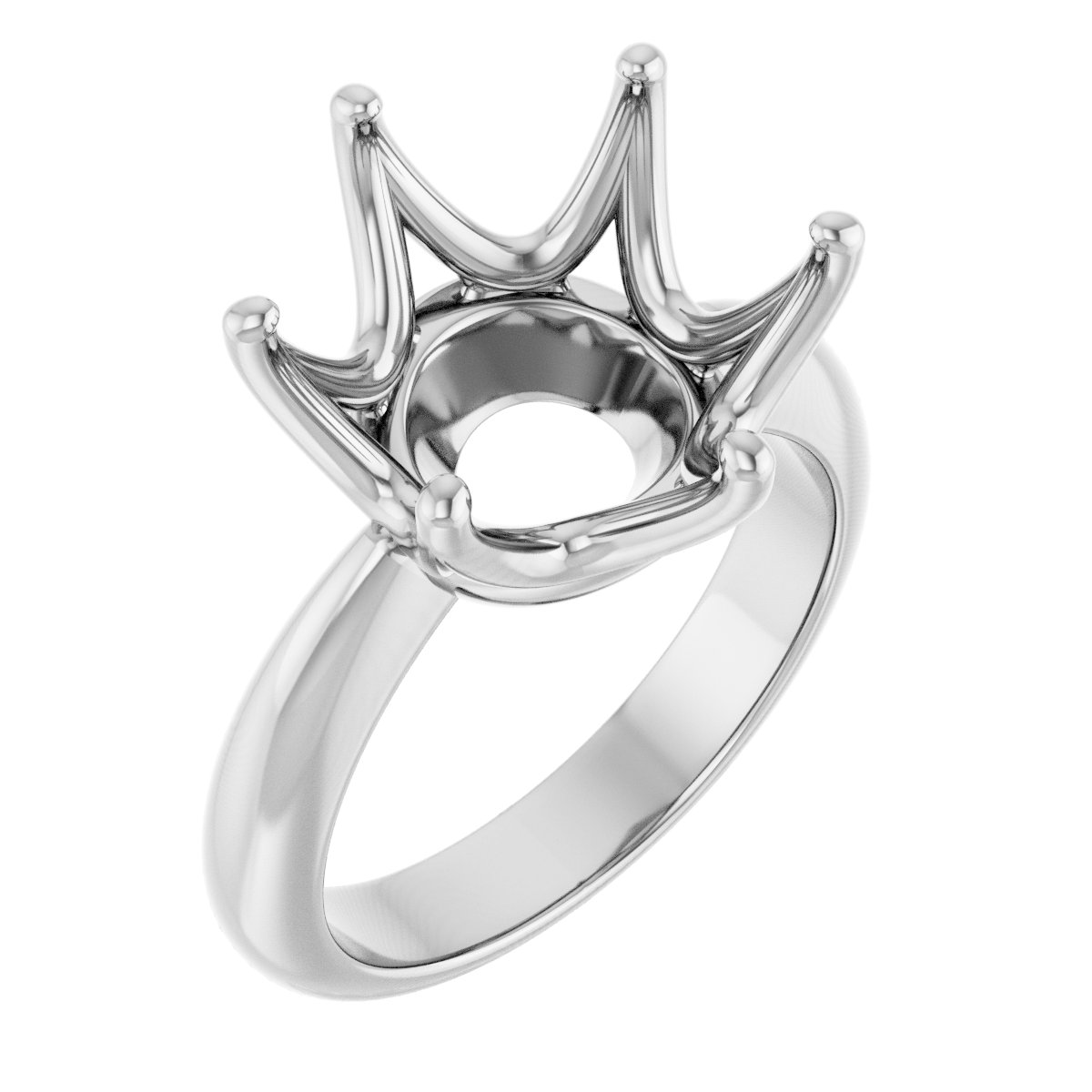 Solitaire Crown-Inspired Engagement Ring