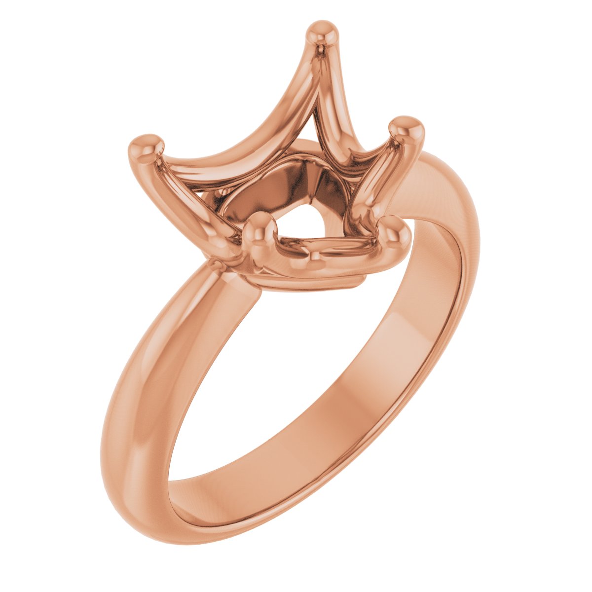 Solitaire Crown-Inspired Engagement Ring