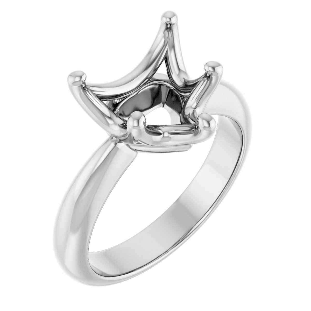 Solitaire Crown-Inspired Engagement Ring