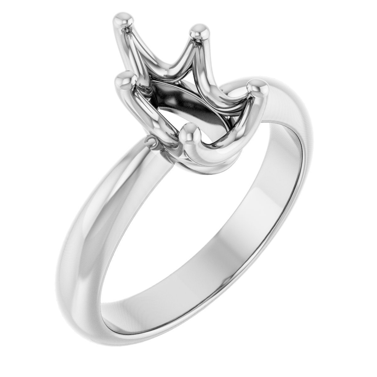 Solitaire Crown-Inspired Engagement Ring