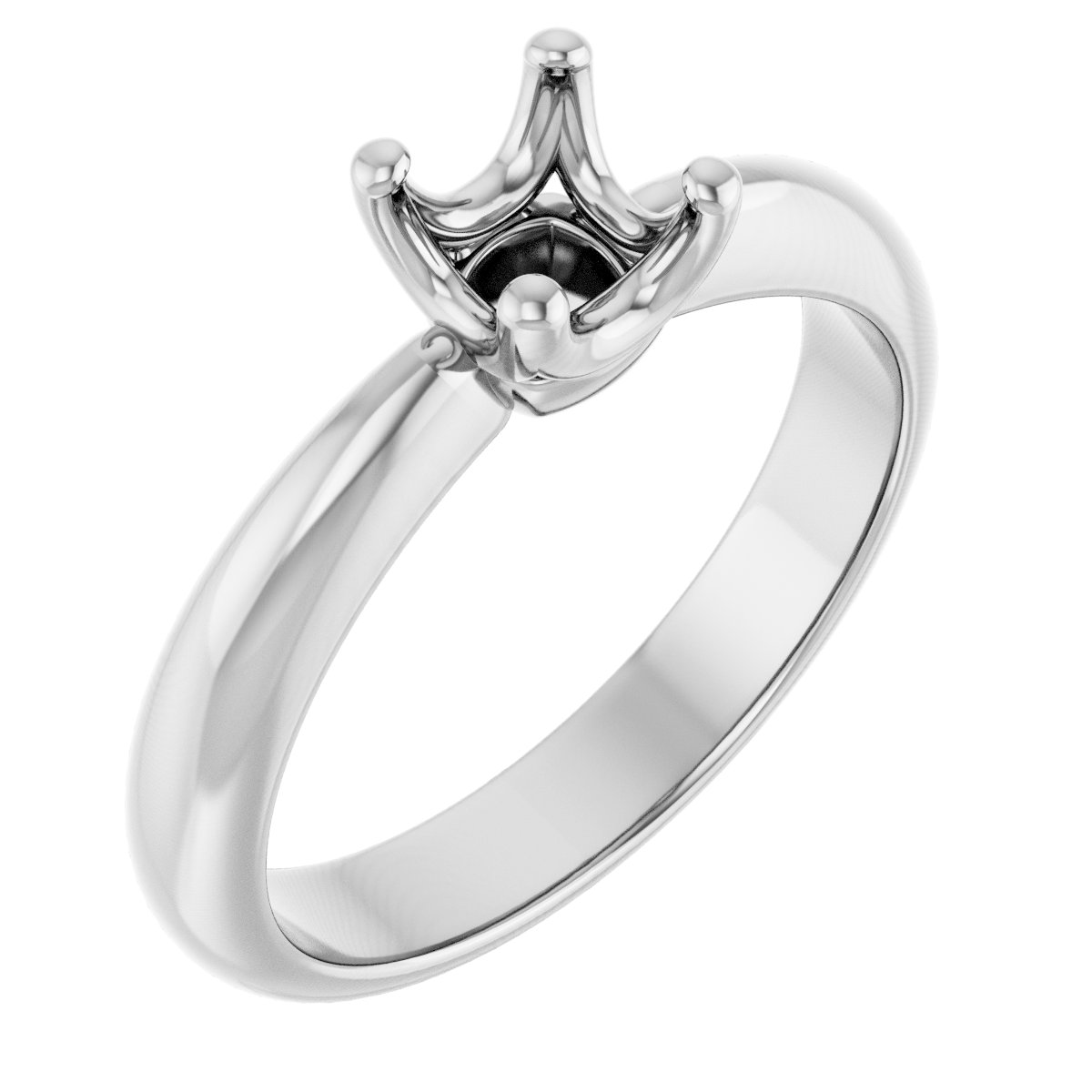 Solitaire Crown-Inspired Engagement Ring