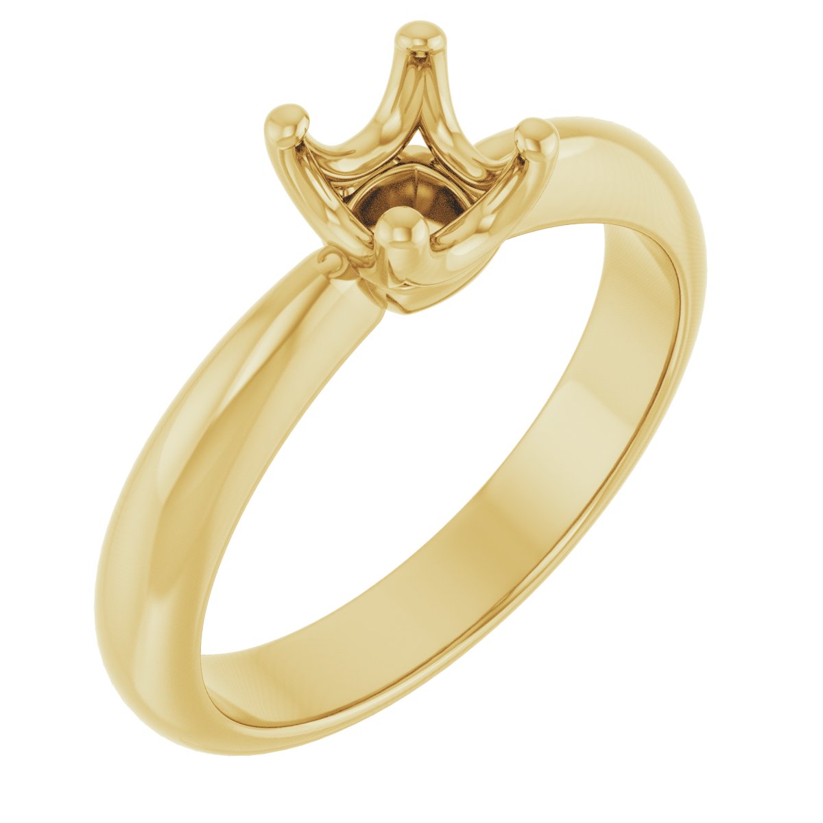 Solitaire Crown-Inspired Engagement Ring