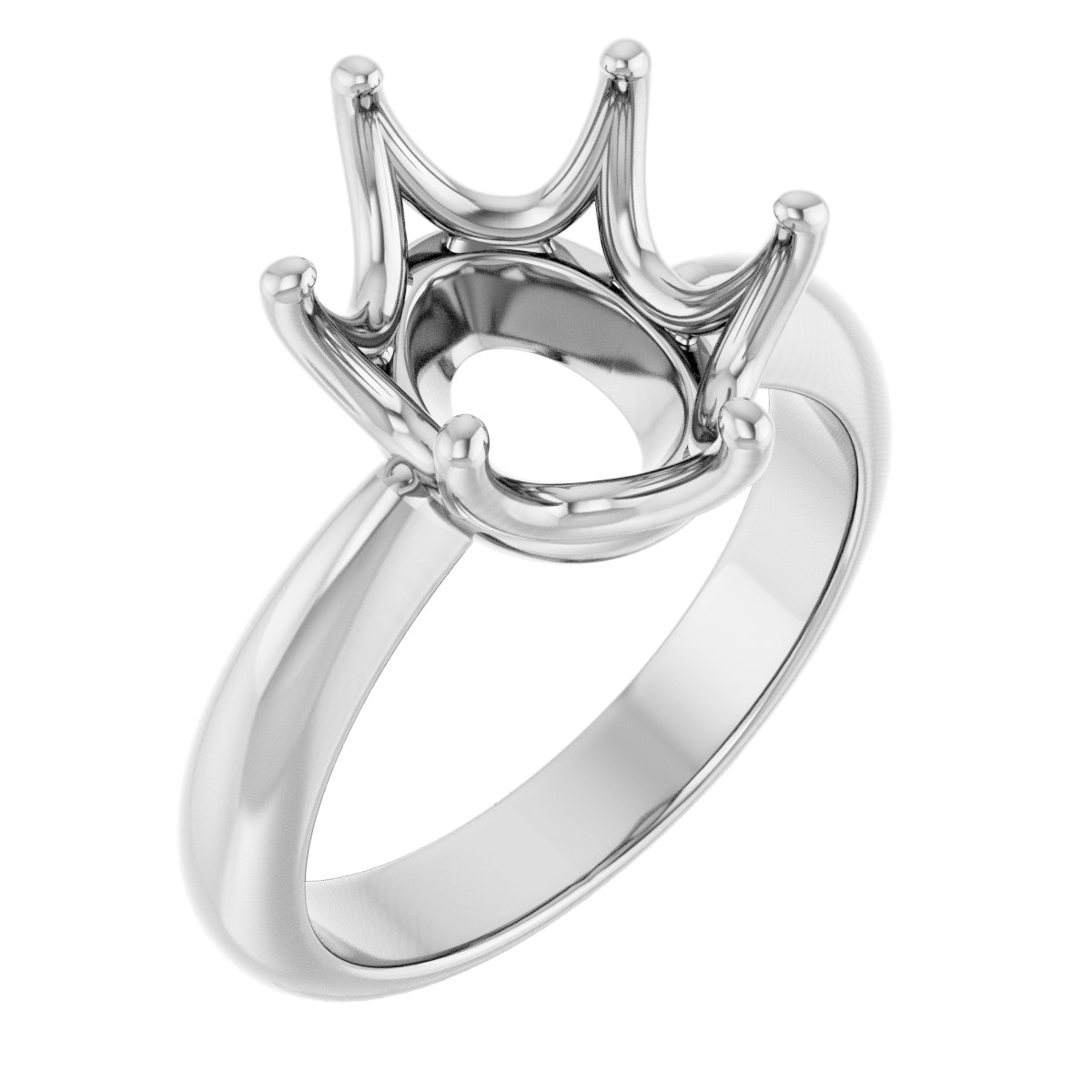 Solitaire Crown-Inspired Engagement Ring