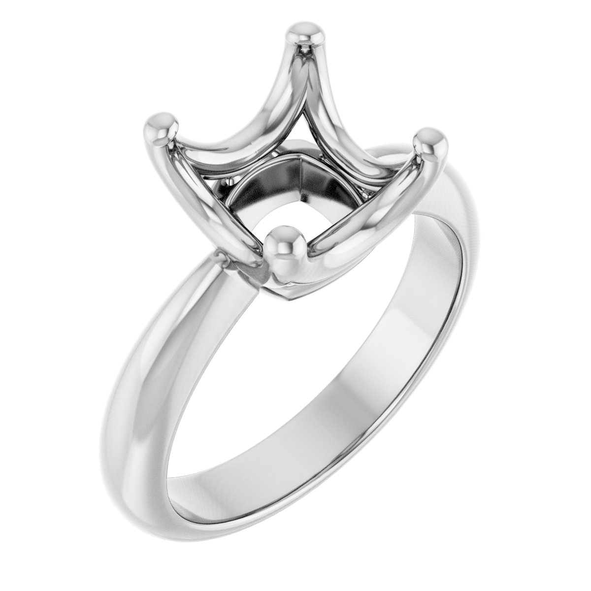 Solitaire Crown-Inspired Engagement Ring