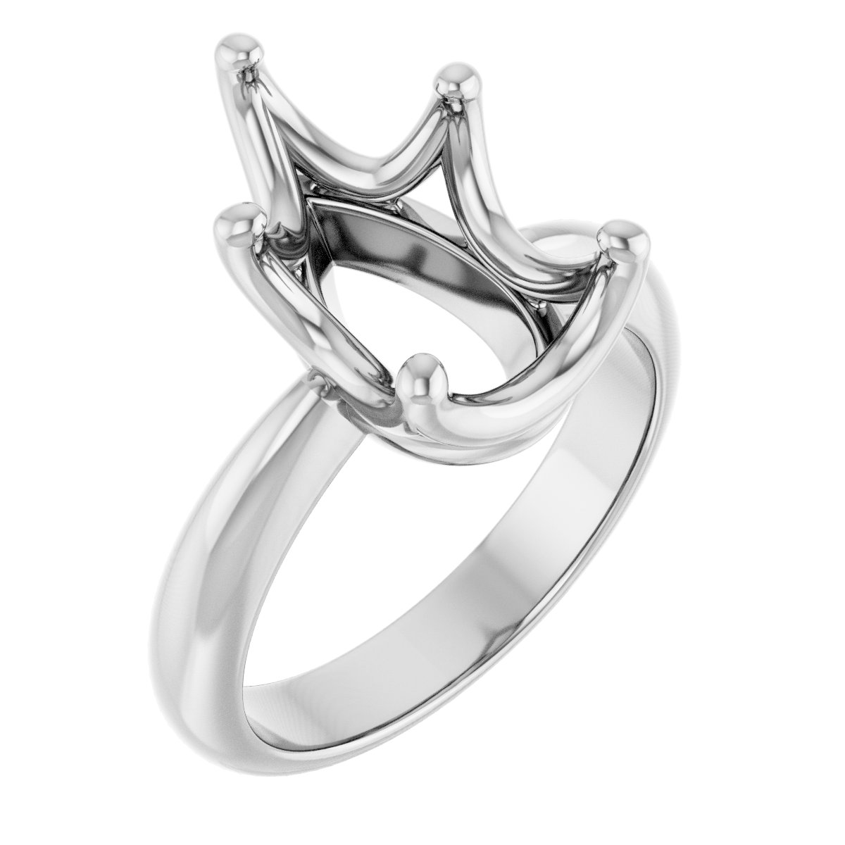 Solitaire Crown-Inspired Engagement Ring