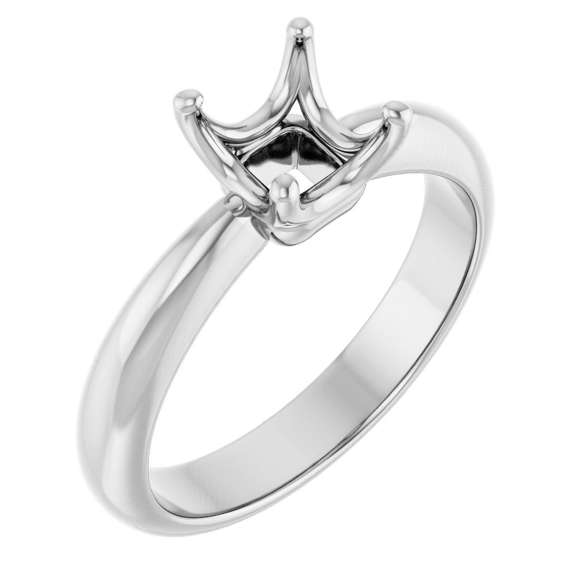 Solitaire Crown-Inspired Engagement Ring