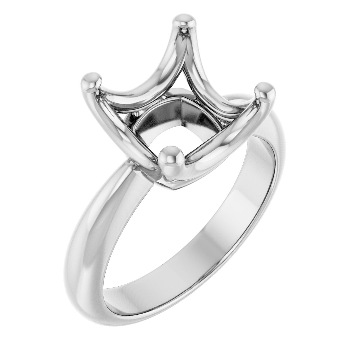 Solitaire Crown-Inspired Engagement Ring