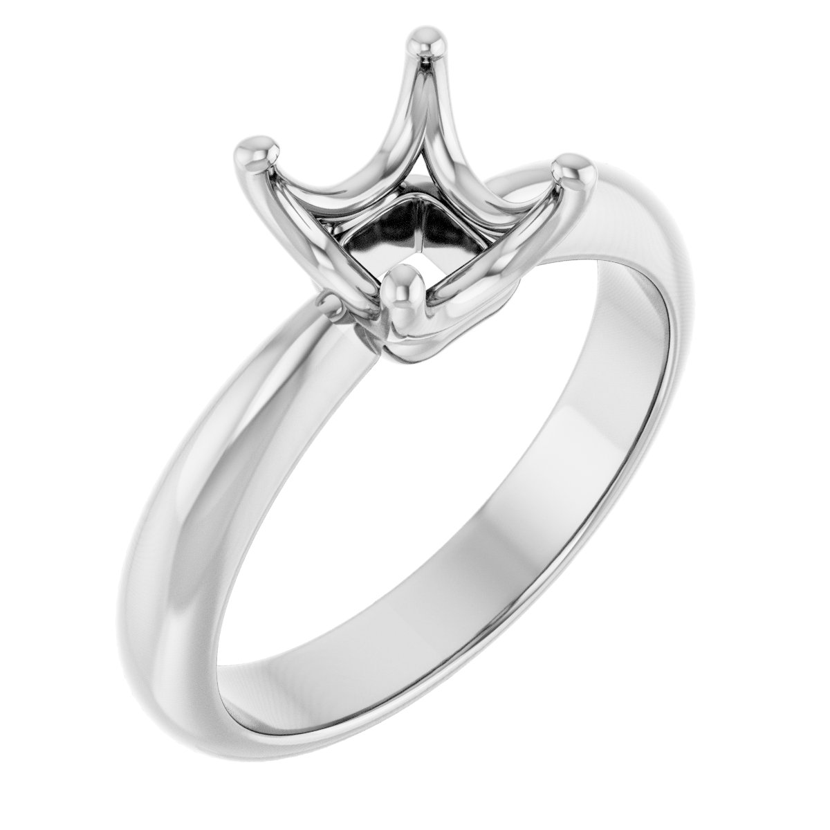 Solitaire Crown-Inspired Engagement Ring