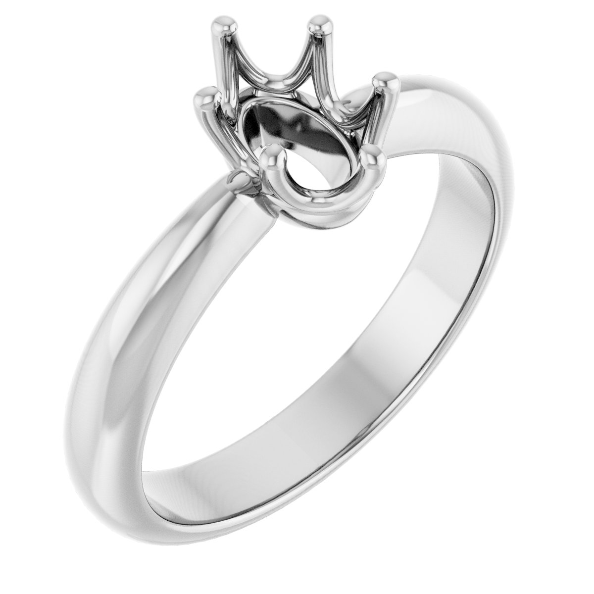 Solitaire Crown-Inspired Engagement Ring