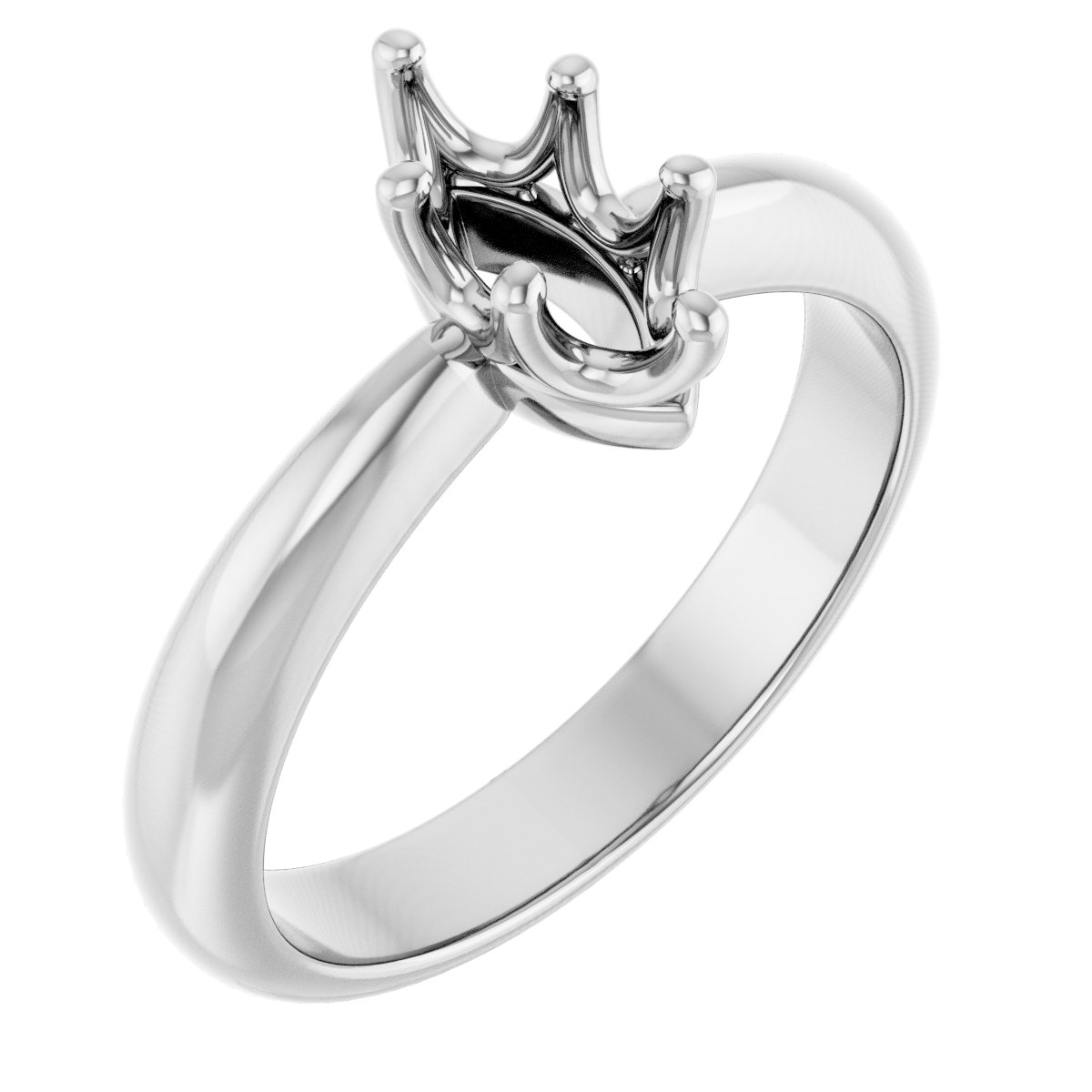 Solitaire Crown-Inspired Engagement Ring