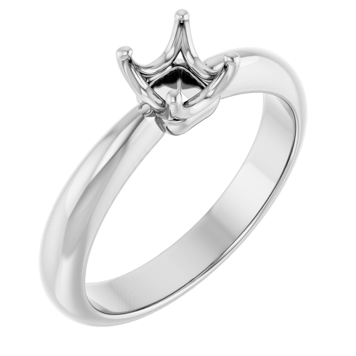 Solitaire Crown-Inspired Engagement Ring