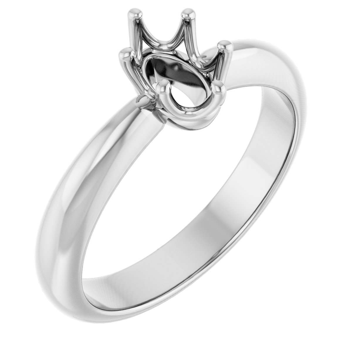 Solitaire Crown-Inspired Engagement Ring