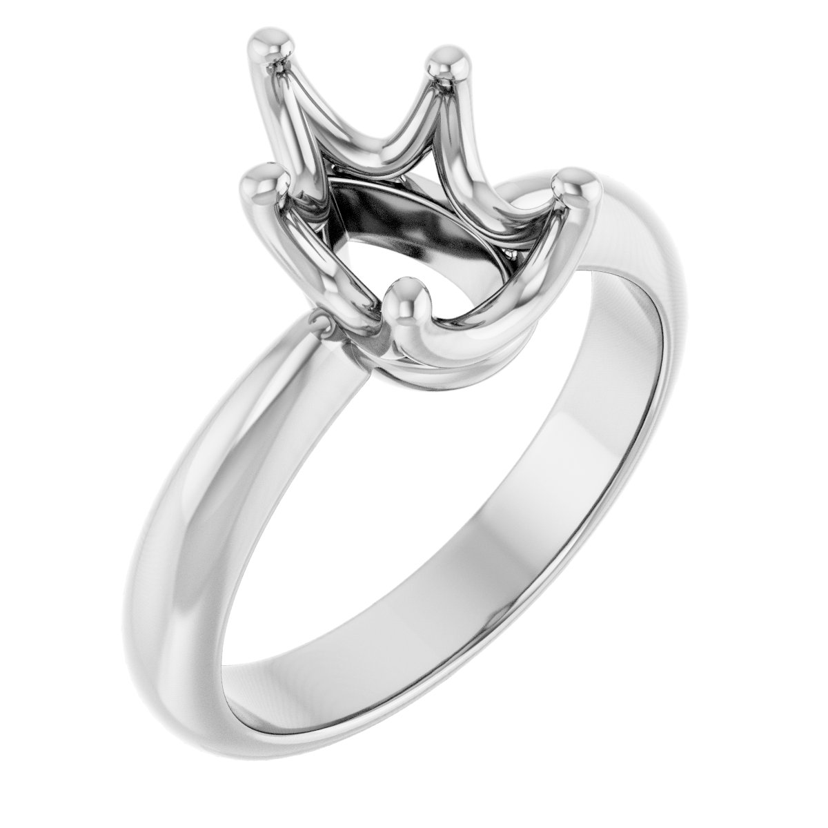 Solitaire Crown-Inspired Engagement Ring