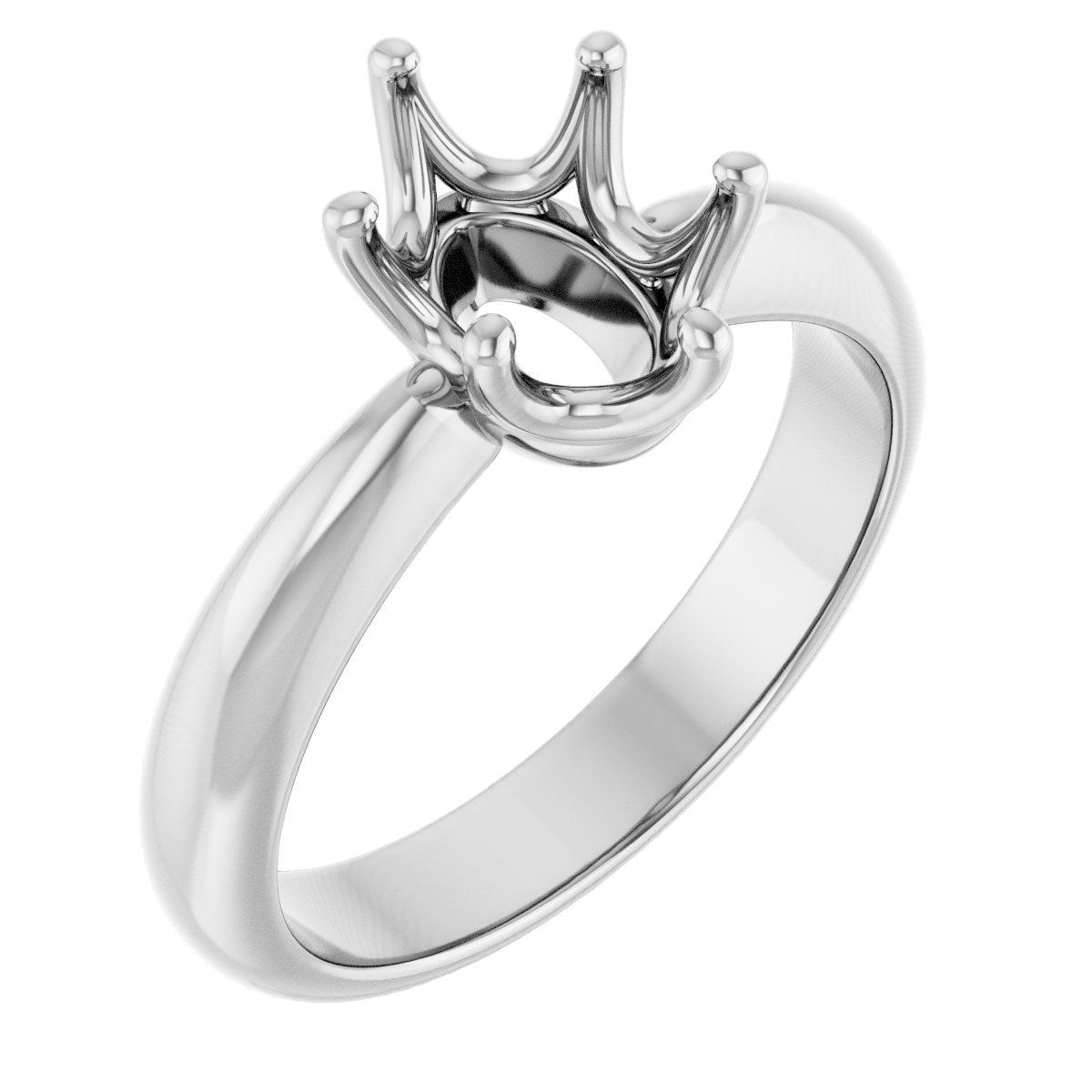 Solitaire Crown-Inspired Engagement Ring