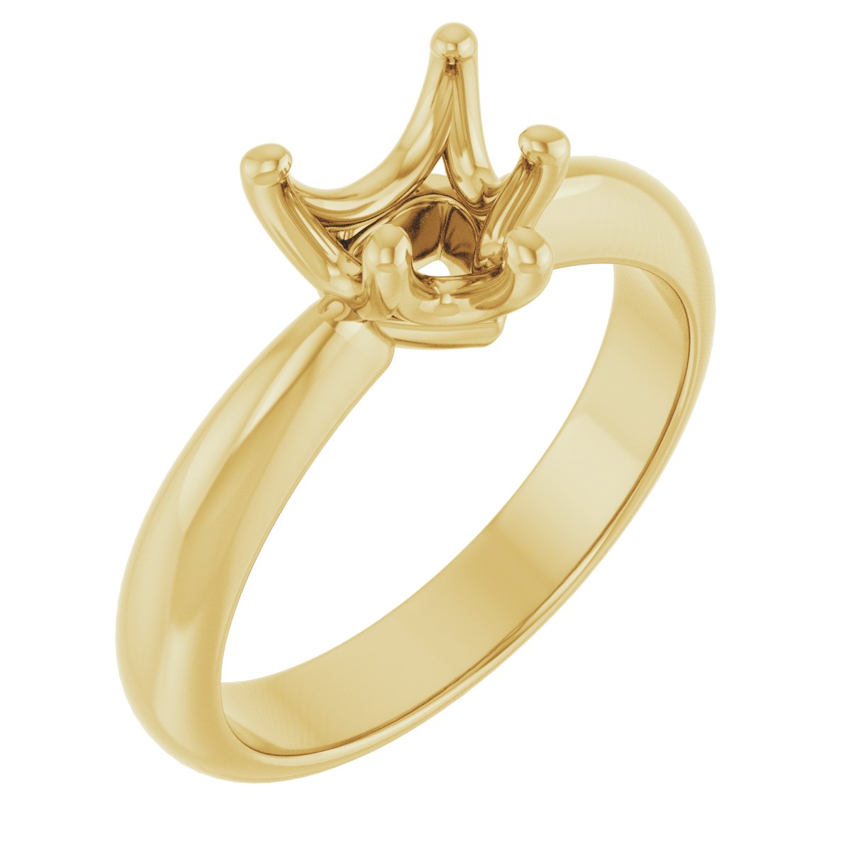Solitaire Crown-Inspired Engagement Ring