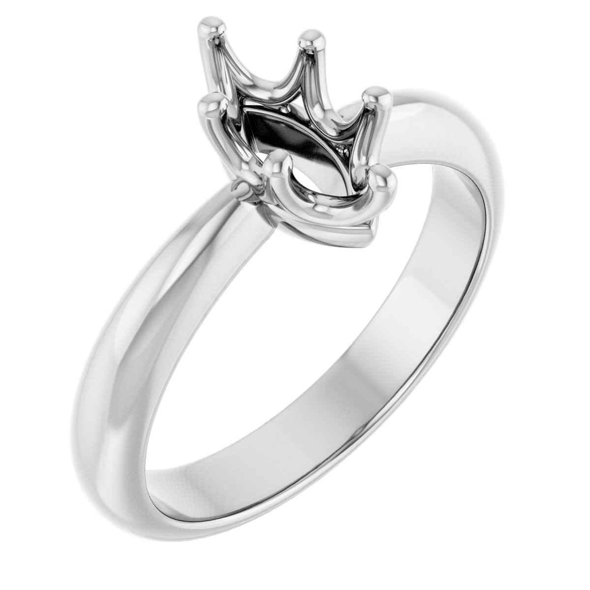 Solitaire Crown-Inspired Engagement Ring